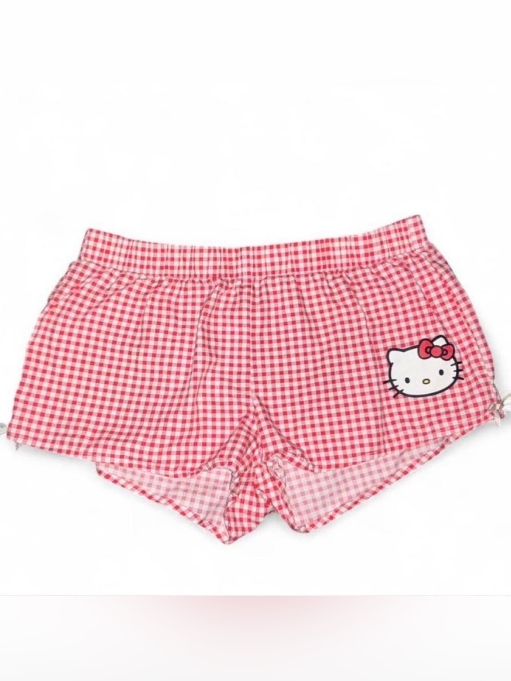 Hello Kitty Red and White Gingham Girls' Shorts